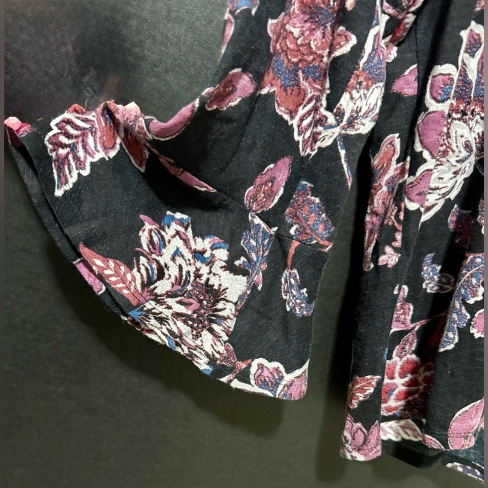 🧌Lucky Brand Coquette Floral 3/4 Bell Sleeve Tunic - Picture 6 of 11